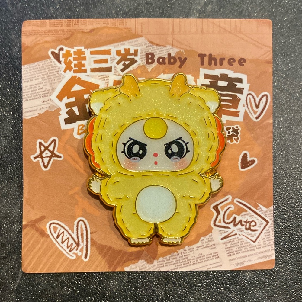 Baby Three Badge Of Metal Enamel Pin